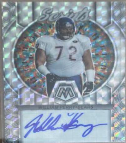 William Perry #S9 Football Cards 2023 Panini Mosaic Scripts Autographs
