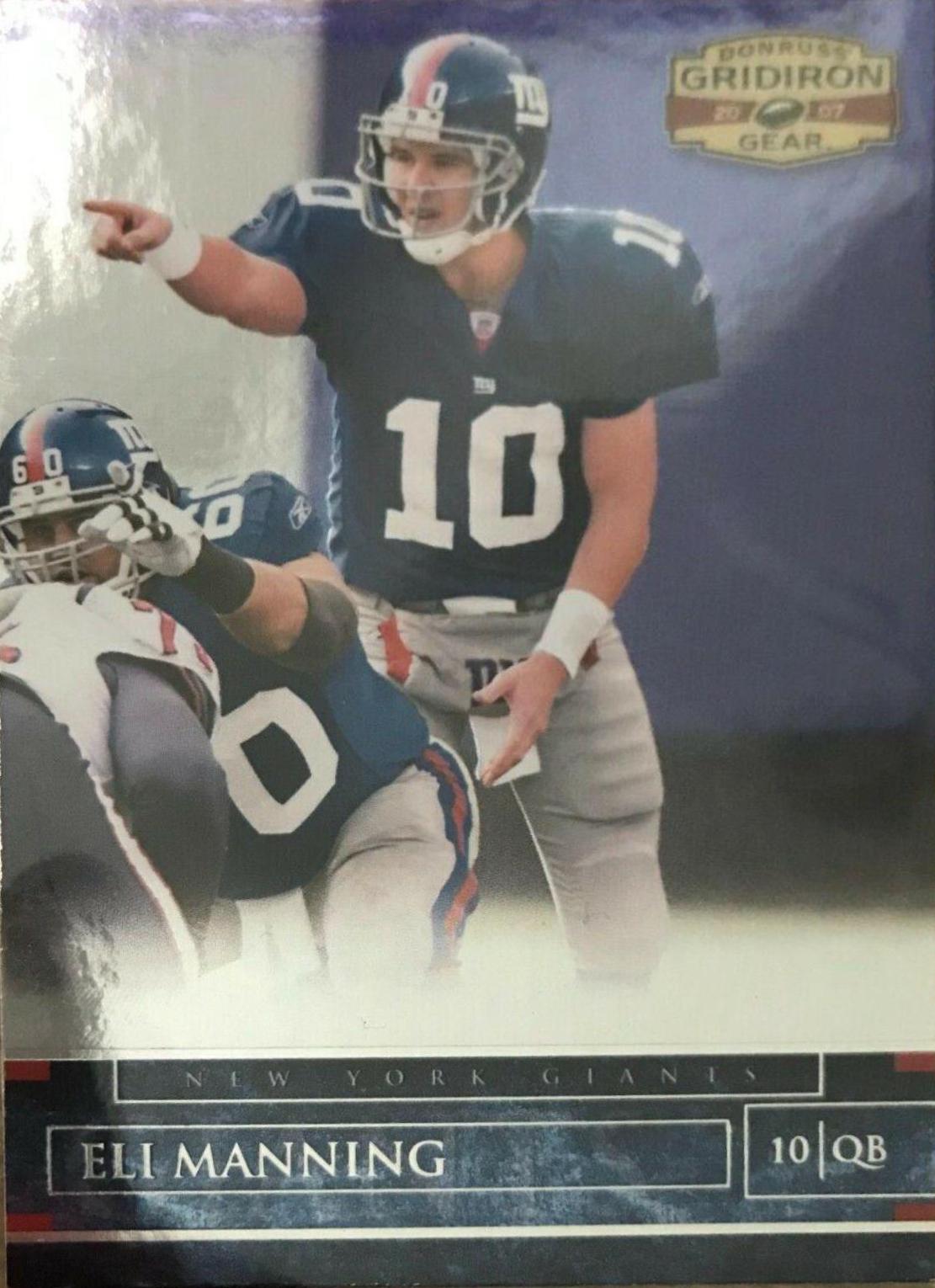 Eli Manning #4 Football Cards 2007 Panini Donruss Gridiron Gear