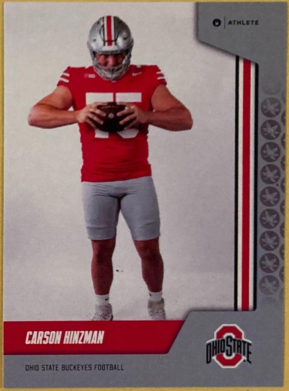 Carson Hinzman #19 Football Cards 2023 ONIT Athlete Ohio State Buckeyes