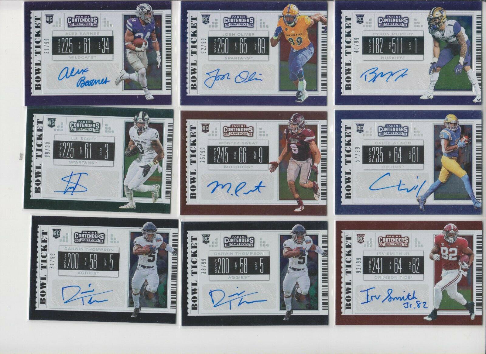 Caleb Wilson #163 2019 Panini Contenders Draft Picks Football