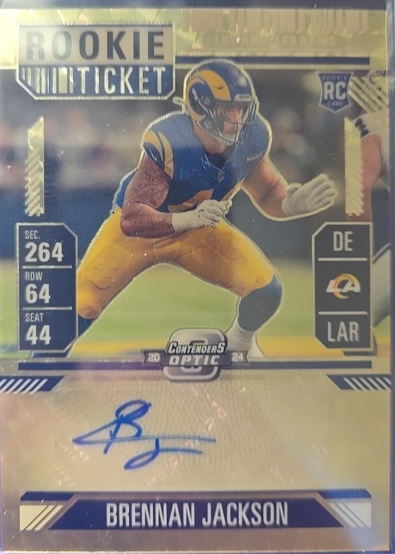 Brennan Jackson [Gold Vinyl Rookie Ticket Autograph Purple] #207