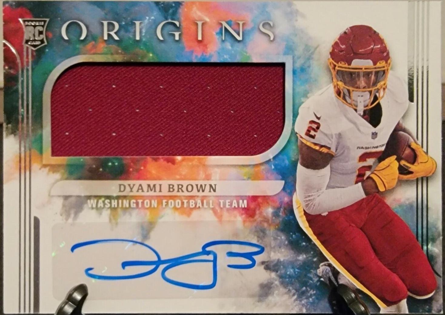 Dyami Brown #RA-DB Football Cards 2021 Panini Origins Rookie Autograph