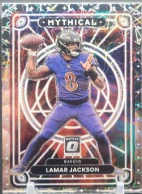 Lamar Jackson #M-4 Football Cards 2022 Panini Donruss Optic Mythical