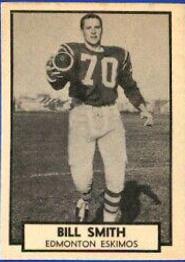 Bill Smith #55 1962 Topps Cfl Football