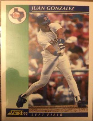 Juan Gonzalez #11 1992 Score Baseball