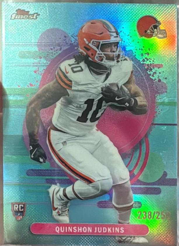 Quinshon Judkins [Sky Blue Refractor] #110