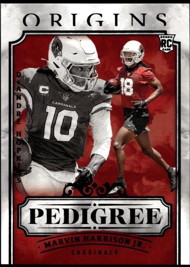 DeAndre Hopkins / Marvin Harrison Jr. #6 Football Cards 2024 Panini Origins Pedigree