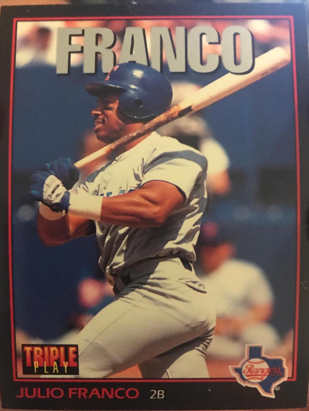 Julio Franco #148 1993 Donruss Triple Play Baseball