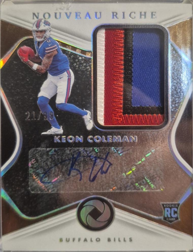 Keon Coleman #NRP-KCN 2024 Panini Gold Standard Nouveau Riche Patch Autographs Football