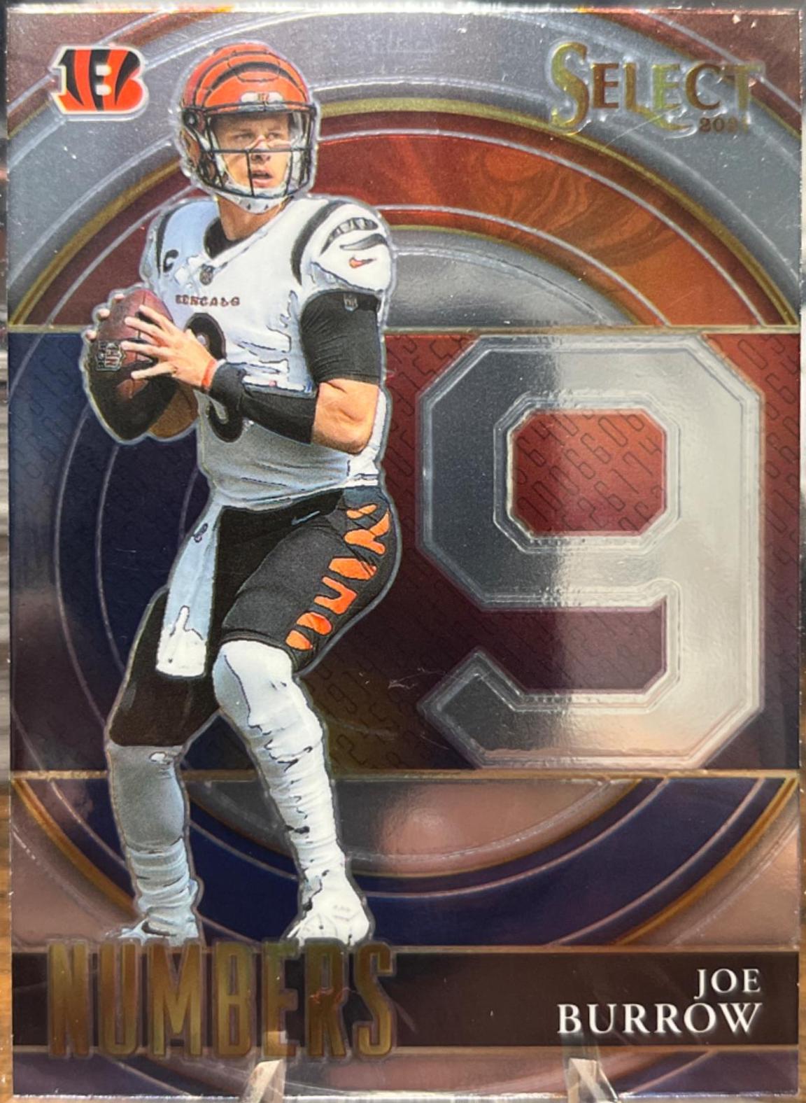 Joe Burrow #SN-12 Football Cards 2021 Panini Select Numbers