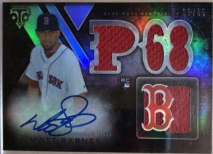 Matt Barnes #116 Baseball Cards 2015 Topps Triple Threads Autograph Relic Combos