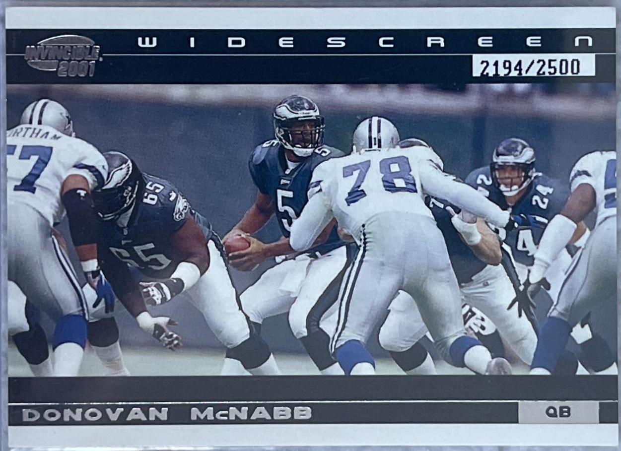 Donovan McNabb #12 Football Cards 2001 Pacific Invincible Widescreen