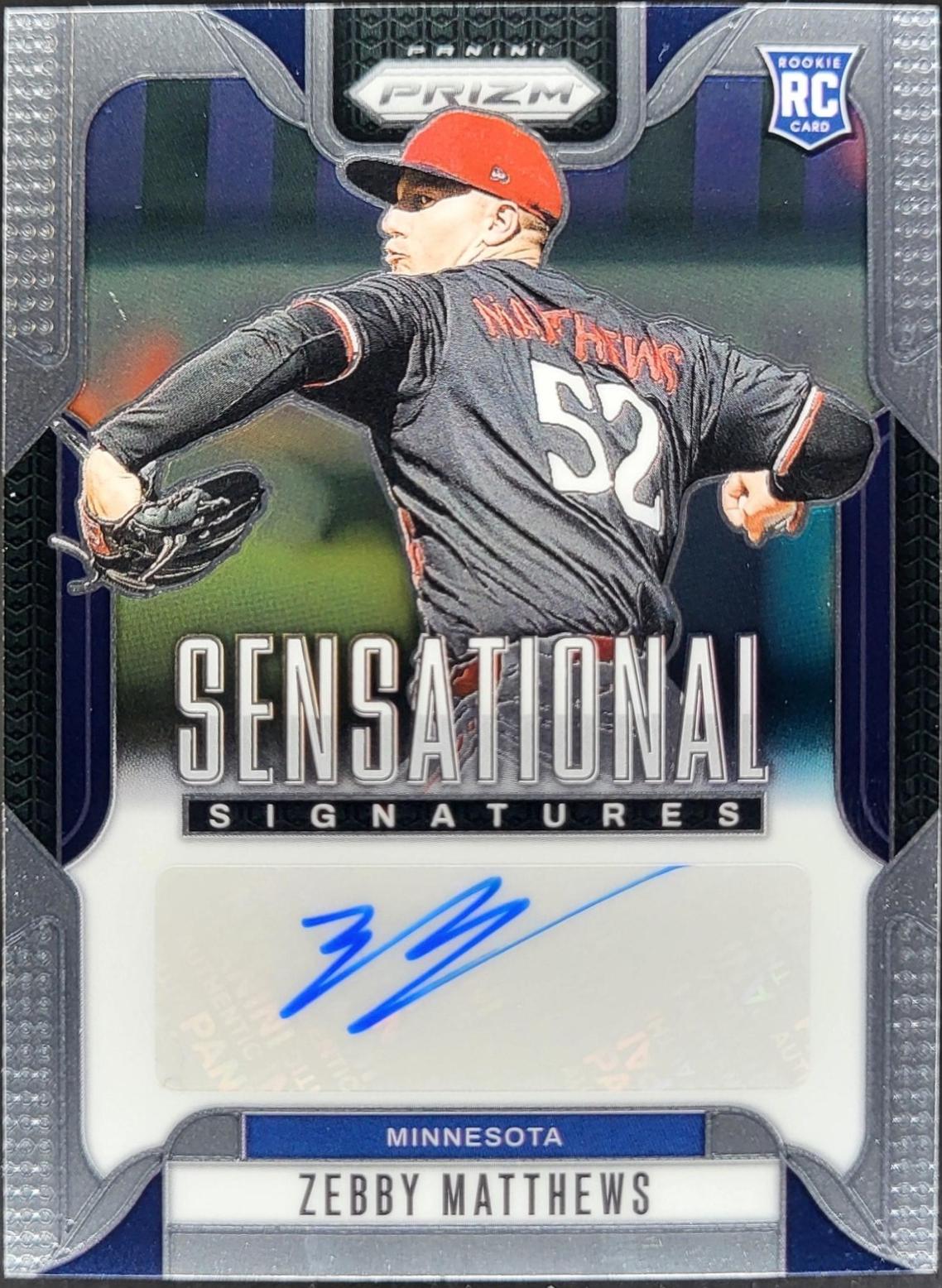 Zebby Matthews #SS-ZM 2025 Panini Prizm Baseball Sensational Signatures
