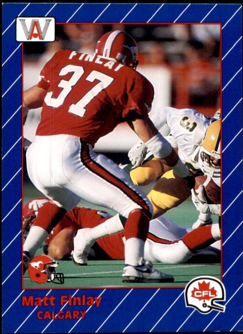 Matt Finlay #24 Football Cards 1991 All World CFL