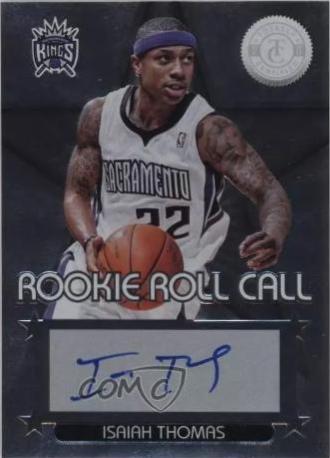 Isaiah Thomas #10 Basketball Cards 2012 Panini Totally Certified Rookie Roll Call Autograph