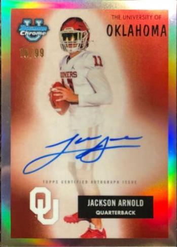 Jackson Arnold #55B-JA Football Cards 2023 Bowman Chrome University 1955 Autographs