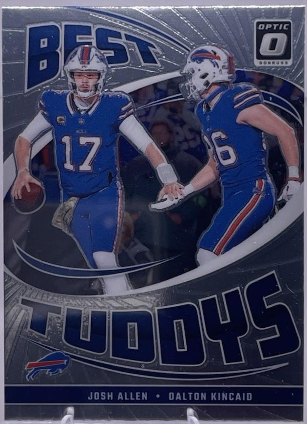 Dalton Kincaid / Josh Allen #10 Football Cards 2024 Panini Donruss Optic Best Tuddys