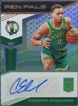 Carsen Edwards #PP-CEW Basketball Cards 2019 Panini Donruss Elite Pen Pals