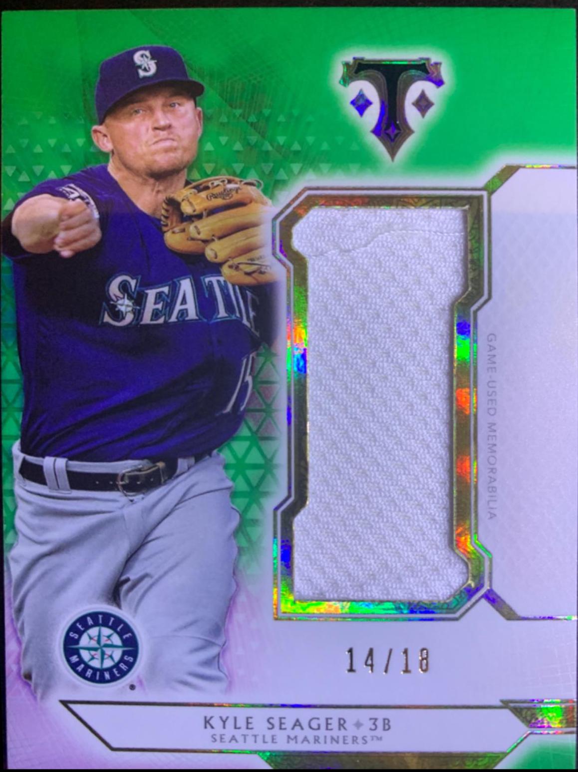 Kyle Seager #SJR-KS1 Baseball Cards 2018 Topps Triple Threads Single Jumbo Relic