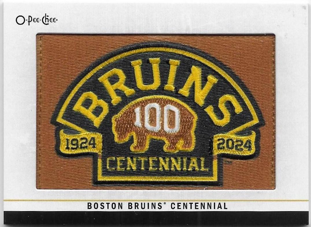 Boston Bruins Centennial #390 Hockey Cards 2024 O-Pee-Chee Team Logo Patch