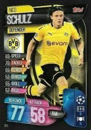 Nico Schulz #186 Soccer Cards 2019 Topps Match Attax UEFA Champions League