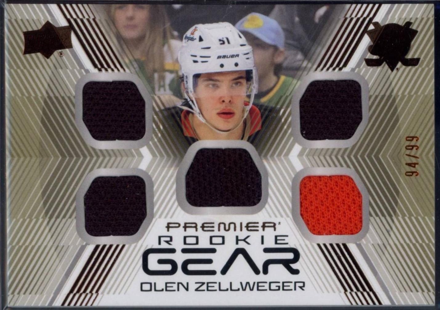 Olen Zellweger #PGR-OZ 2024-25 Upper Deck Premier Hockey Premier Gear Rookies