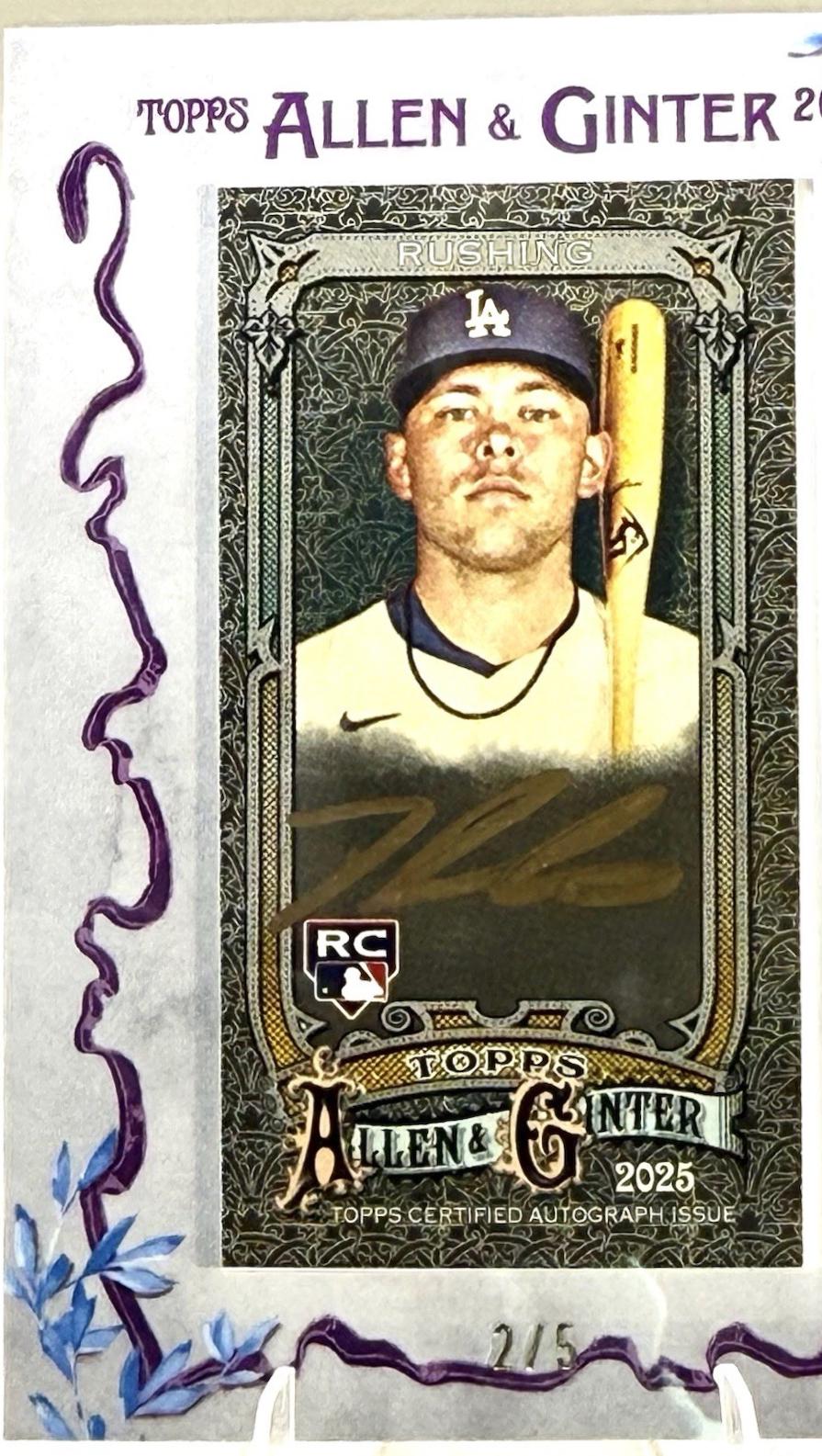 Dalton Rushing #MA-DR 2025 Topps Allen & Ginter X Mini Baseball Autographs