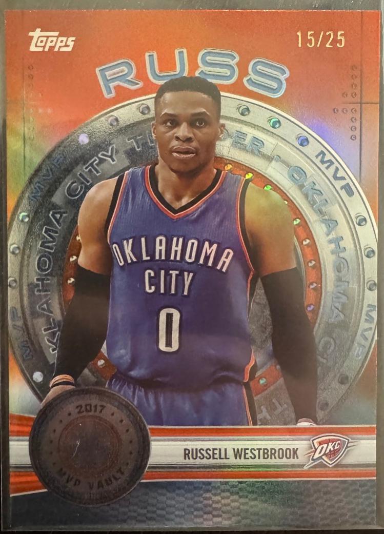 Russell Westbrook [Orange Rainbow] #MVP-5 Prices | 2025 Topps MVP