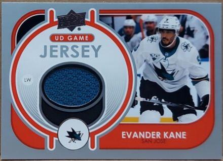 Evander Kane #GJ-EK Hockey Cards 2021 Upper Deck Game Jersey
