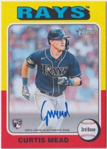 Curtis Mead #ROA-CME Baseball Cards 2024 Topps Heritage Real One Autograph