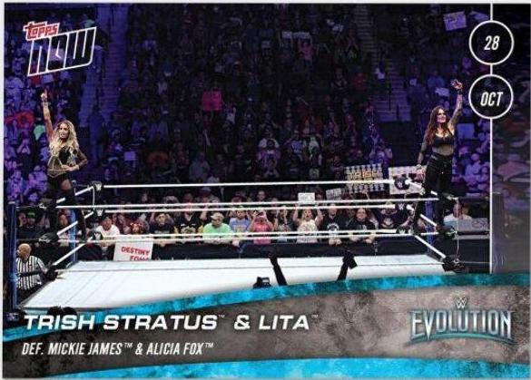 Trish Stratus, Lita #61 Wrestling Cards 2018 Topps Now WWE