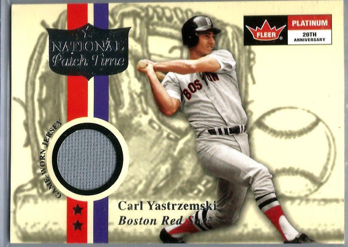 Carl Yastrzemski Baseball Cards 2001 Fleer Platinum National Patch Time