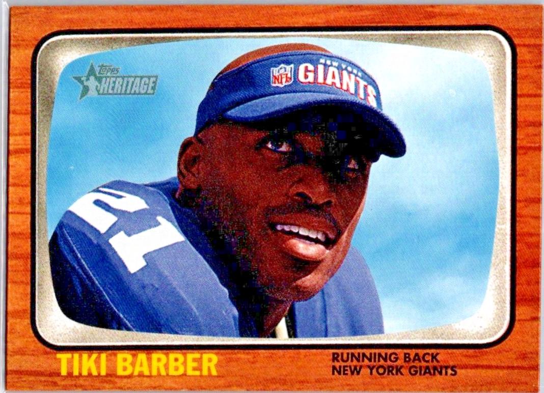 Tiki Barber #39 Football Cards 2005 Topps Heritage