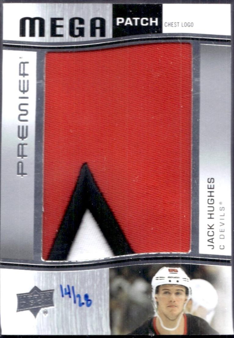 Jack Hughes #PMP-HU 2023 Upper Deck Premier Mega Patch Hockey
