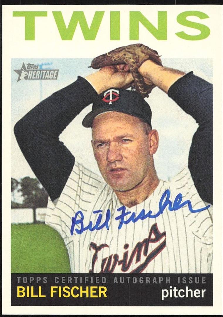 Bill Fischer #BF Baseball Cards 2013 Topps Heritage Real One Autographs