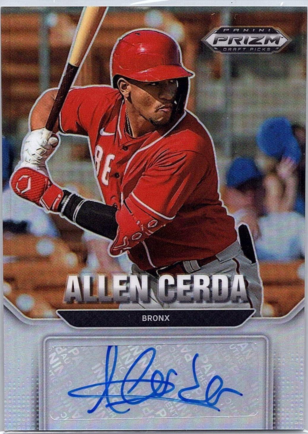 Allan Cerda #AU-AC Baseball Cards 2022 Panini Prizm Draft Picks Autographs