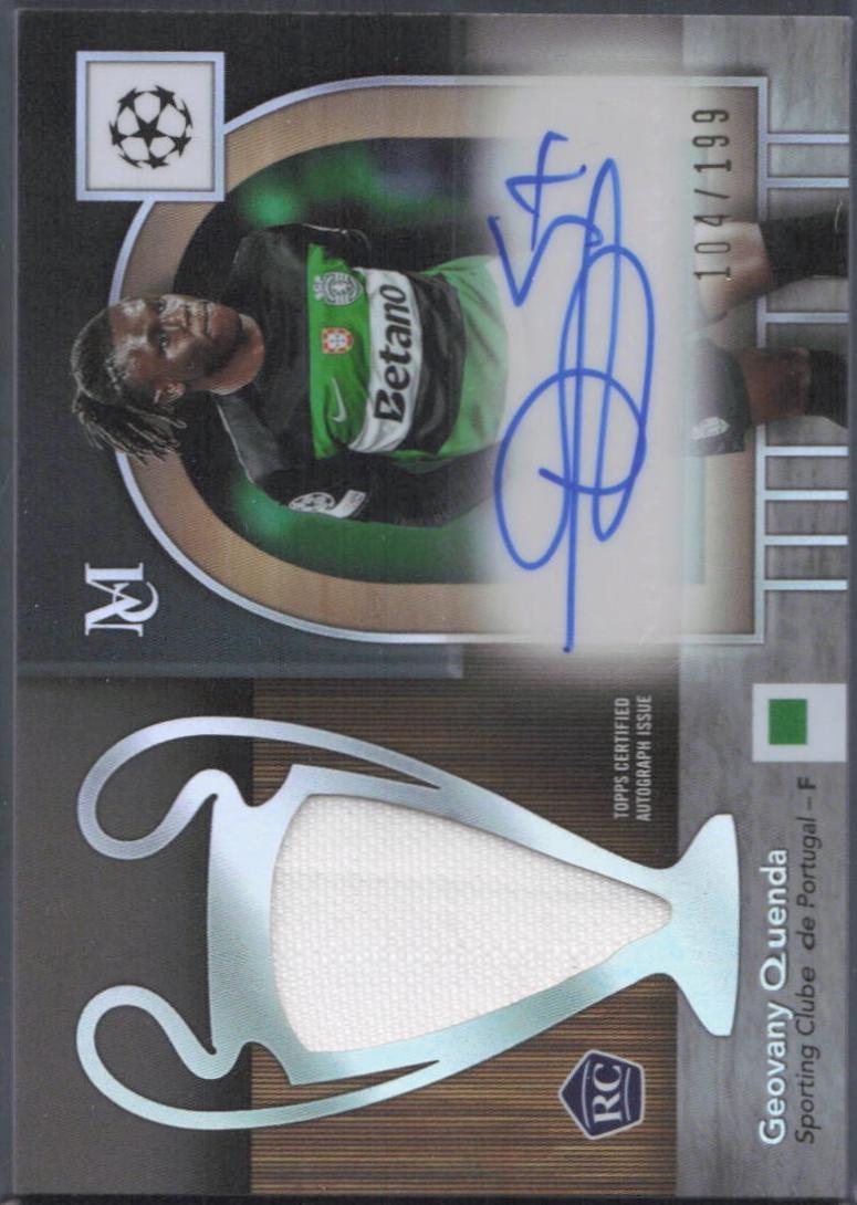 Geovany Quenda #MMJA-GQ 2024 Topps Museum UEFA Momentous Material Jumbo Autograph