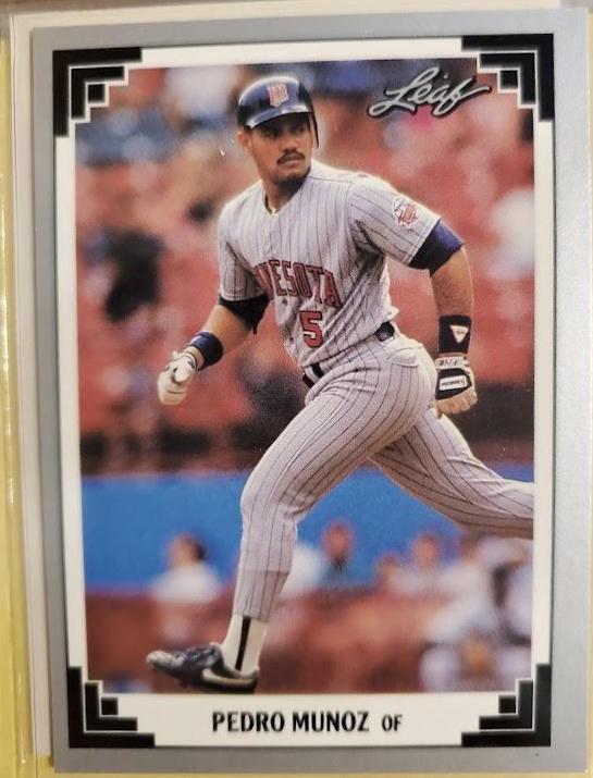 Pedro Munoz #186 Baseball Cards 1991 Leaf