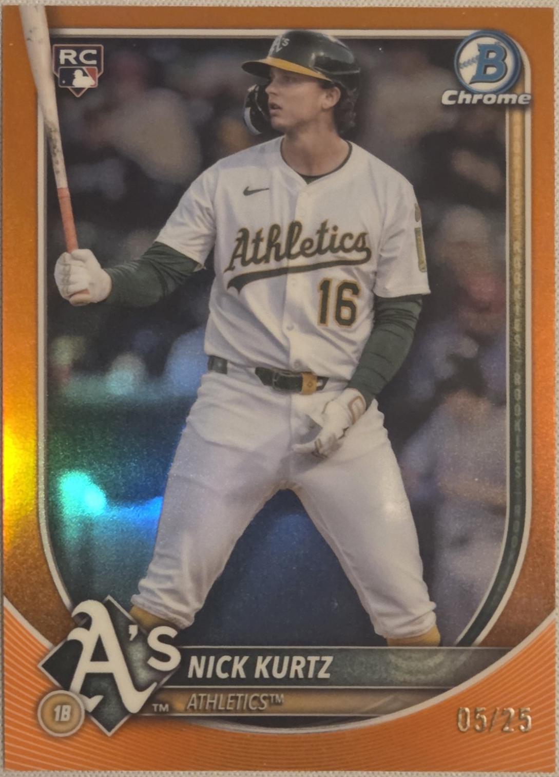 Nick Kurtz [Orange Refractor] #93 Prices | 2025 Bowman Chrome