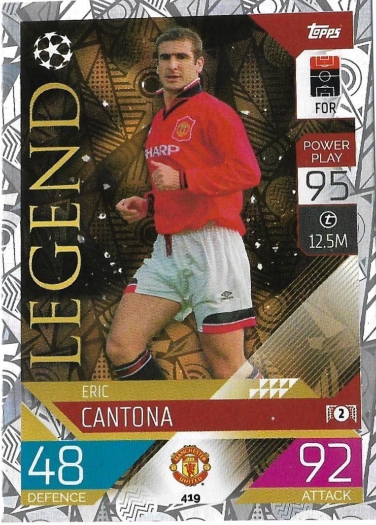 Eric Cantona #419 2022 Topps Match Attax UEFA Champions League