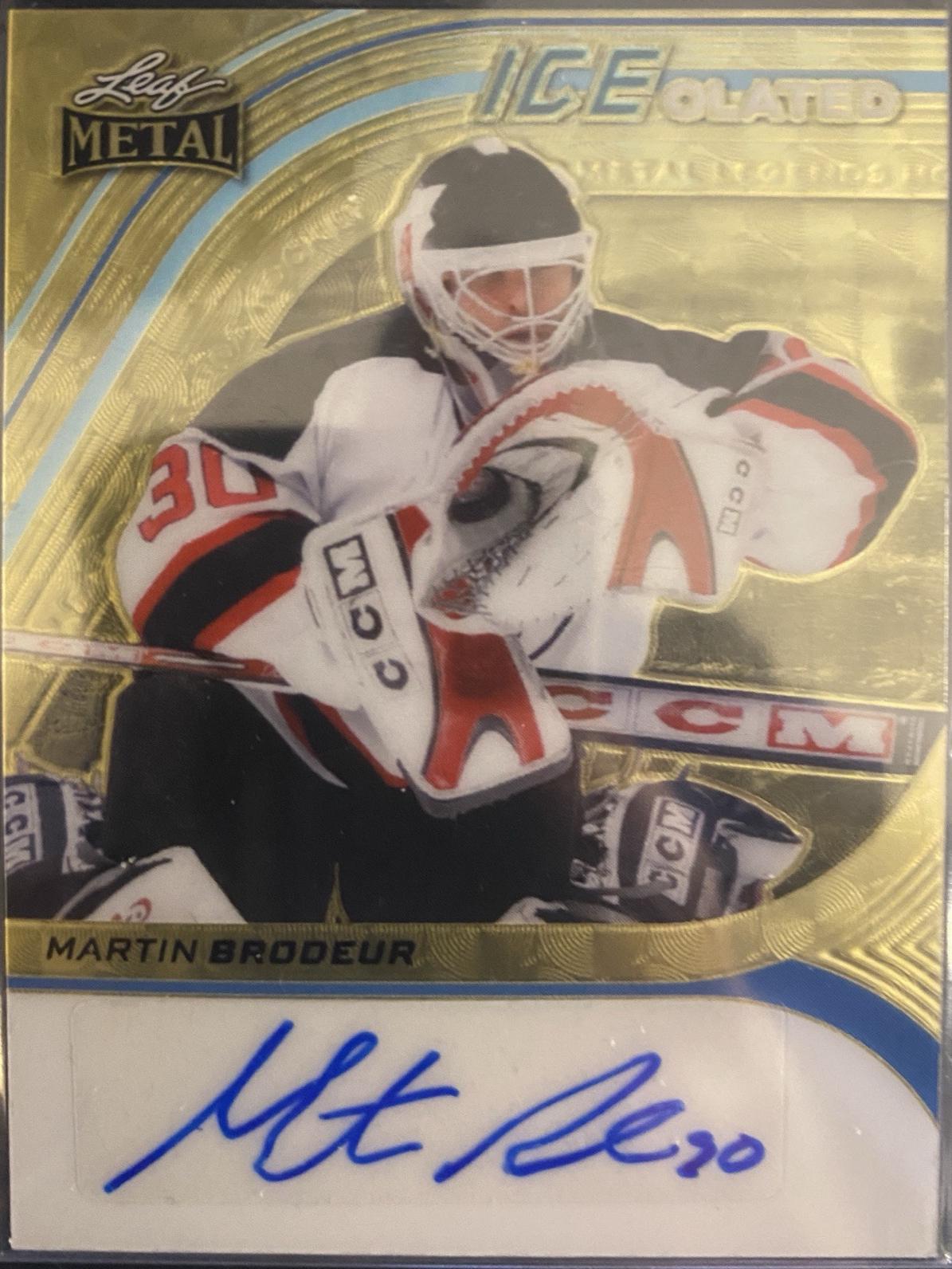 Martin Brodeur #ICE-MB1 2024 Leaf Metal Legends Iceolated Autograph Hockey