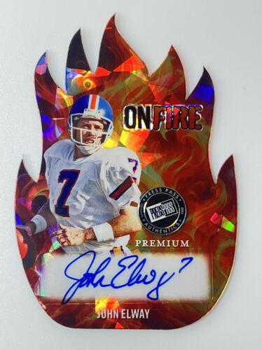 John Elway #OF-JE1 Football Cards 2024 Press Pass Premium On Fire Autograph