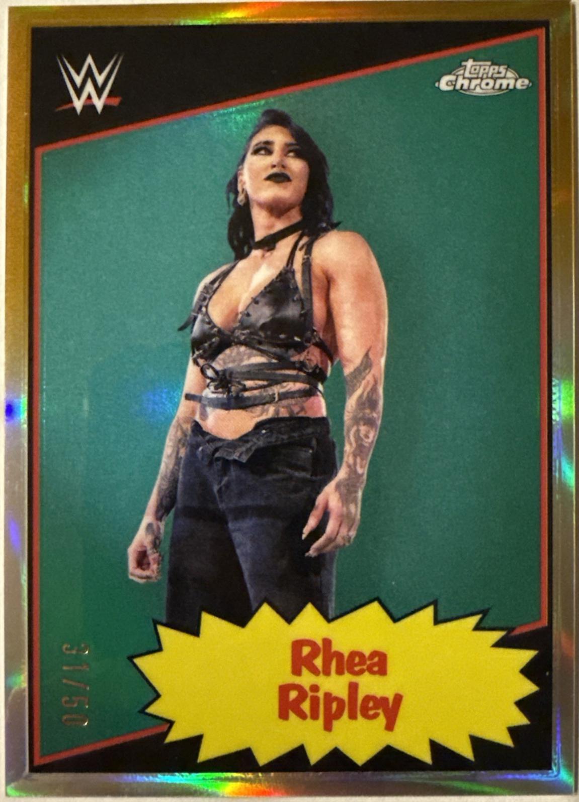 Rhea Ripley [Gold Refractor] #85TC-RR Prices | 2025 Topps Chrome WWE ...