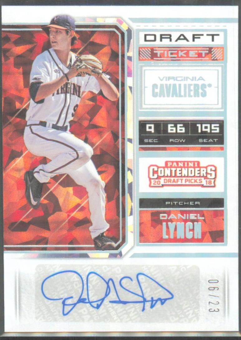 Daniel Lynch #26 2018 Panini Contenders Draft Picks Ticket Autographs Baseball