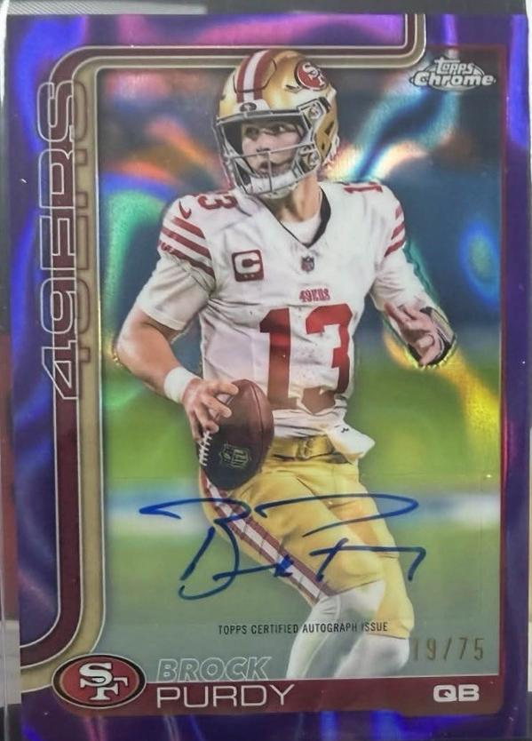 Brock Purdy [Purple Lava Refractor] #BA-BP