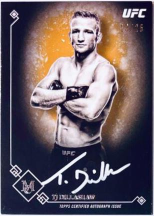TJ Dillashaw #MA-TD Ufc Cards 2017 Topps UFC Museum Collection Autographs