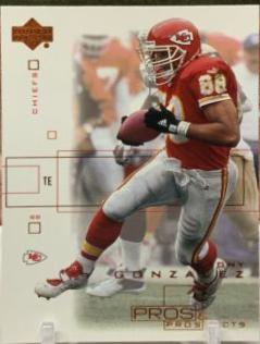 Tony Gonzalez #43 Football Cards 2001 Upper Deck Pros & Prospects