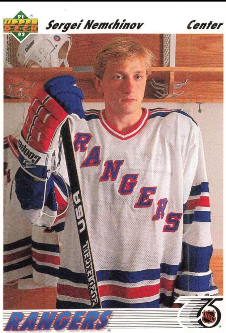 Sergei Nemchinov #355 Hockey Cards 1991 Upper Deck