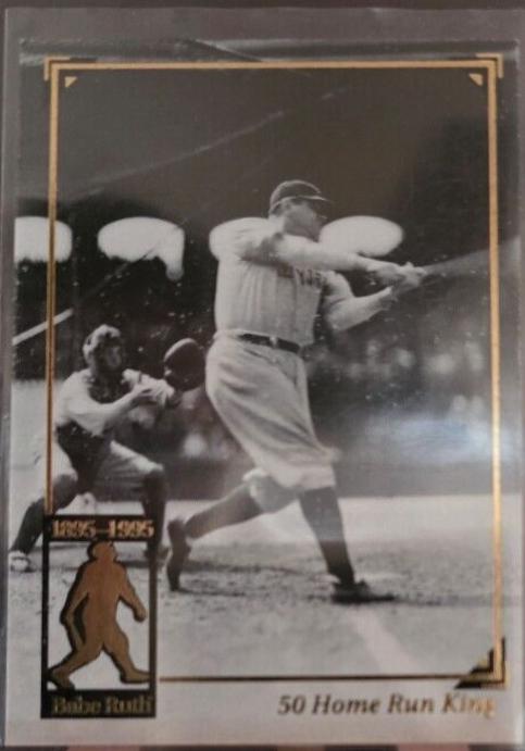 50 Home Run King #7 Baseball Cards 1995 Megacards Babe Ruth