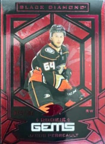 Jacob Perreault #RG-JP Hockey Cards 2022 Upper Deck Black Diamond Rookie Gems